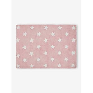 Alfombra de algodón lavable rectangular con estrellas LORENA CANALS rosa