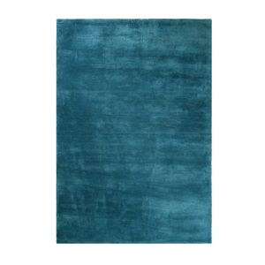 Esprit Alfombra de salón de mechón, pelo largo, azul petroleo 170x120