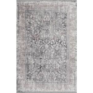 Wecon Home Alfombra para salón vintage con el uso de hilos suaves gris 300x400