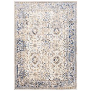 Tapiso Alfombra de salón vintage beige crema azul 140 x 200cm