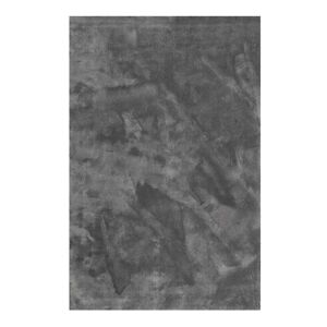 Wecon Home Alfombra suave en poliéster microfibra gris oscuro 200x290