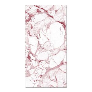 Home and Living Alfombra vinílica mármol blanco y rosa 80x300 cm