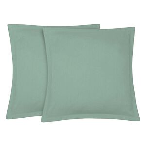 Febronie Fundas de almohada (x2) lino lavado 65x65 verde pistacho