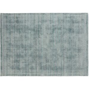 Oviala Tapiz de chenilla estampado en tonos azul claro 160 x 230 cm