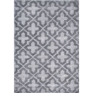 Nazar Alfombra de salón con motivo contemporáneo gris 200x290