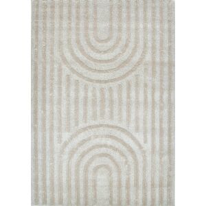 Nazar Alfombra de salón motivo arco - Crema - 200x290 cm