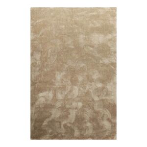 Homie Living Alfombra de pelo largo extrasuave moteada beige-marrón 200x290