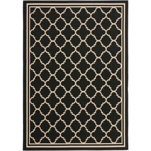 Safavieh Alfombra de interior/exterior negro/beige 200 x 290