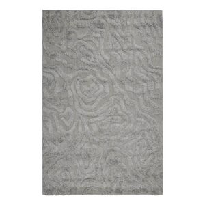 Esprit Alfombra interior/exterior con relieve y diseño floral gris 200x290