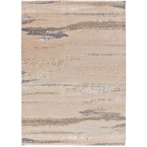 Atticgo Alfombra tipo shaggy con mezcla de texturas  beige, 160X230 cm