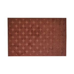 Hellin Alfombra exterior e interior con motivo en relieve terracota 195x275