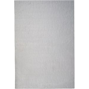 The Deco Factory Alfombra con relieve de guijarros extra suave, blanca, 160x230