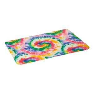 LOLAhome Alfombra de baño antideslizante de espiral multicolor de microfibra de 70x45 cm