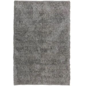 LOLAhome Alfombra de pelo gris de microfibra de 180x120 cm