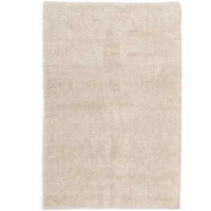 LOLAhome Alfombra de pelo beige de microfibra de 200x140 cm