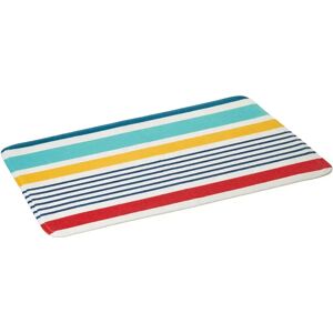 LOLAhome Alfombra de baño antideslizante de rayas multicolor de microfibra de 70x45 cm