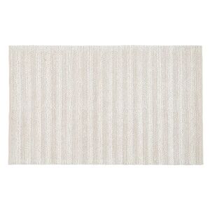 LOLAhome Alfombra crochet beige de lana y algodón de 160x230 cm