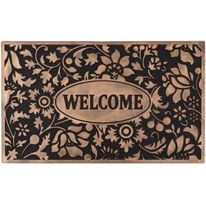 LOLAhome Felpudo antideslizante Welcome dorado de goma de 75x45 cm