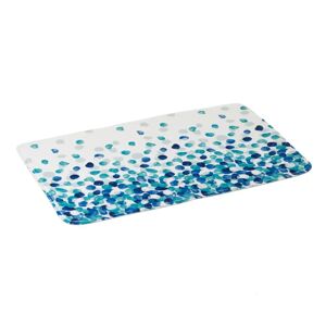 LOLAhome Alfombra de baño antideslizante de pétalos azul de tela de microfibra de 70x45 cm