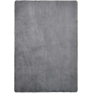 LOLAhome Alfombra de pelo gris oscuro de tela de poliéster de 120x170 cm