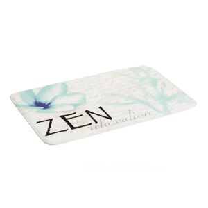 LOLAhome Alfombra de baño antideslizante Zen gris de tela de microfibra de 70x45 cm