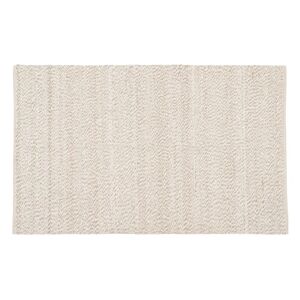 LOLAhome Alfombra crochet beige de lana y algodón de 160x230 cm