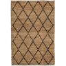 RugVista Serena Jute Alfombra - Beige / Negro 120x180