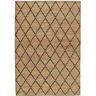 RugVista Serena Jute Alfombra - Beige / Negro 200x300