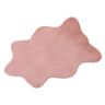 LOLAhome Alfombra peluda rosa de piel sintética de 60x90 cm
