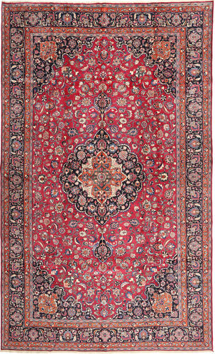 Anudada a mano . Origen: Persia / Iran Alfombra Persa Mashad Alfombra 304X490 Rojo/Rojo Oscuro Grande (Lana, Persia/Irán)