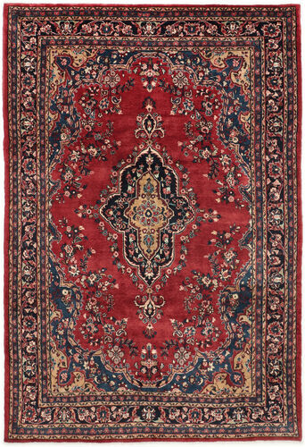 Anudada a mano . Origen: Persia / Iran 209X315 Alfombra Oriental Hamadan Shahrbaf Rojo/Rosa Oscuro (Lana, Persia/Irán)