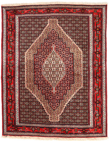 Anudada a mano . Origen: Persia / Iran 123X157 Alfombra Senneh Alfombra Oriental Rojo/Rojo Oscuro (Lana, Persia/Irán)