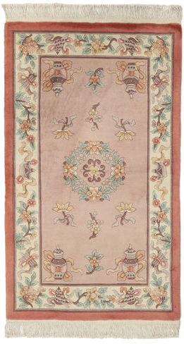 Anudada a mano . Origen: China Alfombra Oriental China 90 Line Alfombra 91X152 Marrón/Beige (Lana, China)