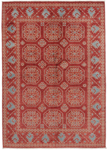 Anudada a mano . Origen: Afghanistan 147X202 Alfombra Kazak Fine Alfombra Oriental Rojo Oscuro/Marrón (Lana, Afganistán)