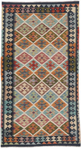 Anudada a mano . Origen: Afghanistan Alfombra Oriental Kilim Afghan Old Style Alfombra 105X196 Marrón/Negro (Lana, Afganistán)