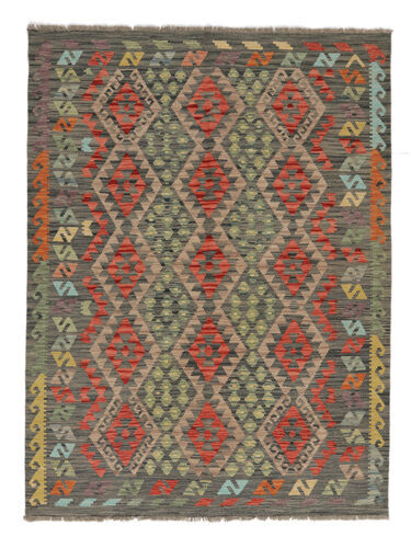 Anudada a mano . Origen: Afghanistan Alfombra Kilim Afghan Old Style Alfombra 150X200 Marrón/Amarillo Oscuro (Lana, Afganistán)