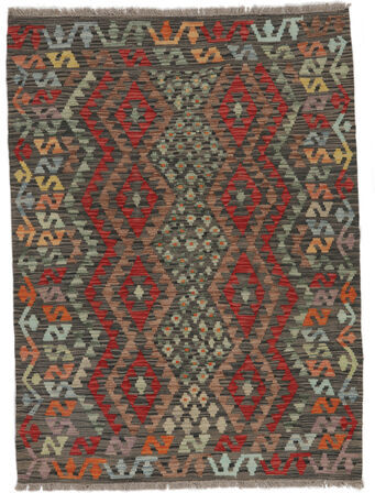 Anudada a mano . Origen: Afghanistan Alfombra Oriental Kilim Afghan Old Style Alfombra 107X143 Negro/Rojo Oscuro (Lana, Afganistán)