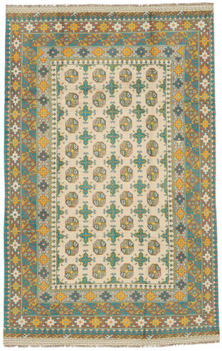 Anudada a mano . Origen: Afghanistan Alfombra Oriental Afghan Fine Alfombra 190X295 Naranja/Verde (Lana, Afganistán)