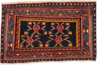 Anudada a mano . Origen: Persia / Iran Alfombra Persa Afshar/Sirjan Alfombra 50X80 Negro/Rojo Oscuro (Lana, Persia/Irán)