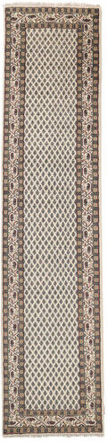 Anudada a mano . Origen: India Alfombra Oriental Mir Indo Alfombra 80X338 Alfombra De Pasillo Marrón/Beige (Lana, India)