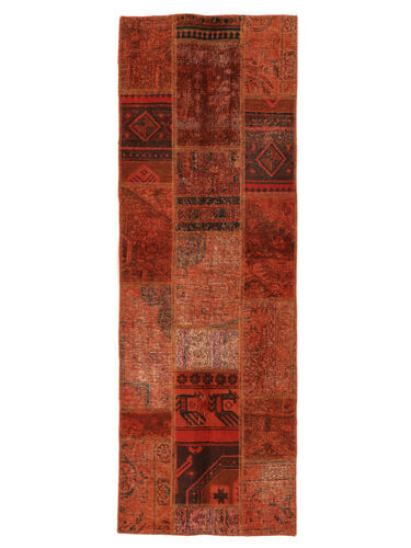 Anudada a mano . Origen: Persia / Iran Alfombra Persa Patchwork - Persien/Iran 72X210 Alfombra De Pasillo Rojo Oscuro/Negro (Lana, Persia/Irán)