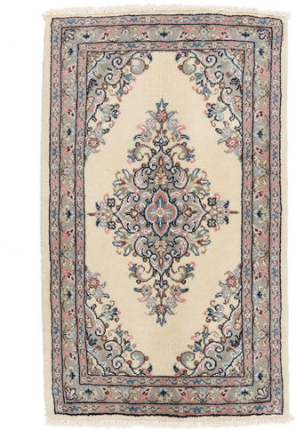 Anudada a mano . Origen: Persia / Iran Keshan Fine Alfombra 64X106 Persa Alfombra De Lana Beige/Marrón Pequeño Alfombra