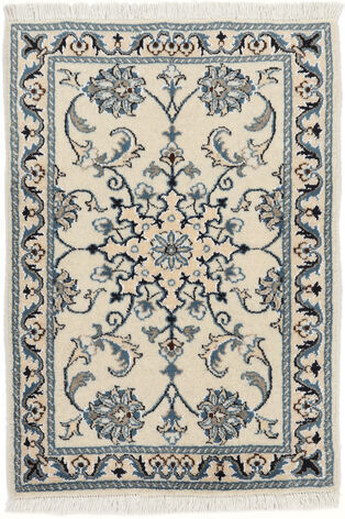 Anudada a mano . Origen: Persia / Iran Alfombra Persa Nain Alfombra 56X81 Gris Oscuro/Blanco (Lana, Persia/Irán)