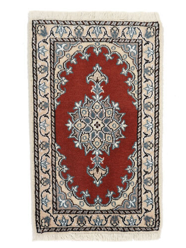 Anudada a mano . Origen: Persia / Iran Nain Alfombra 40X60 Persa Alfombra De Lana Gris Oscuro/Rojo Oscuro Pequeño Alfombra