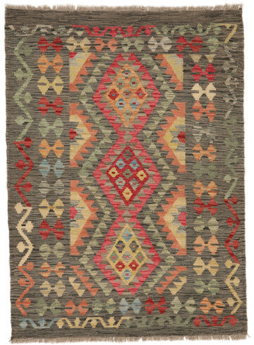 Anudada a mano . Origen: Afghanistan 113X149 Alfombra Kilim Afghan Old Style Alfombra Oriental Marrón/Negro (Lana, Afganistán)