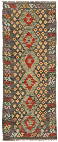 Anudada a mano . Origen: Afghanistan 80X204 Alfombra Oriental Kilim Afghan Old Style Alfombra Alfombra De Pasillo Marrón/Negro (Lana, Afganistán)