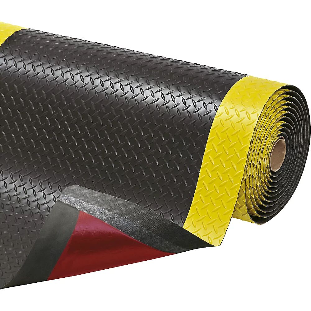 NOTRAX Estera antifatiga Cushion Trax®, por m lin., PVC, negro / amarillo, anchura 910 mm