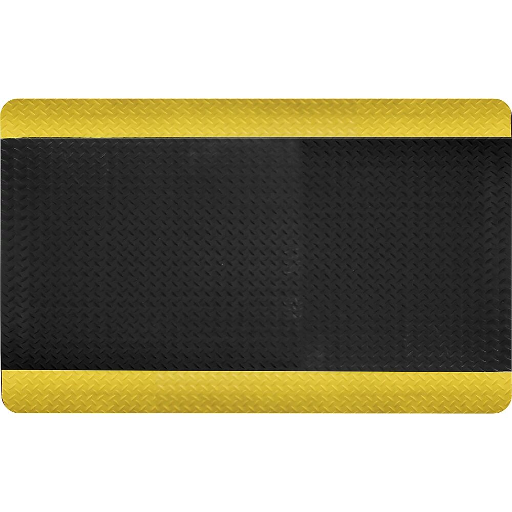COBA Estera antifatiga DECKPLATE, pieza cortada, negro / amarillo, m lineal x 1500 mm, máx. 15 m