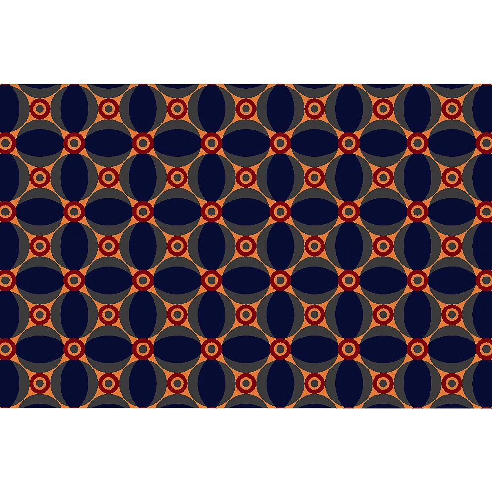 NOTRAX Estera contra la suciedad, Déco Design™, L x A 1800 x 1200 mm, azul y naranja