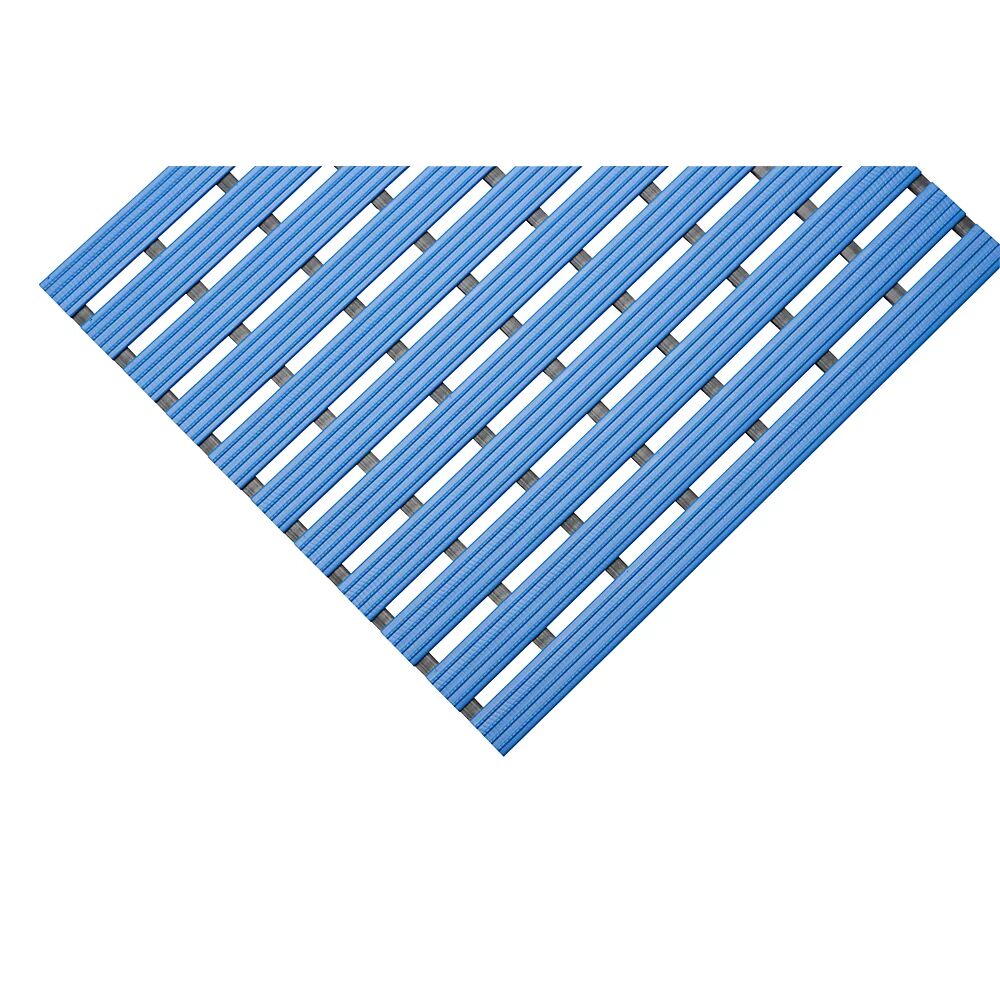 EHA Estera de PVC, por metro lin., superficie de paso de PVC duro, antideslizante, anchura 600 mm, azul